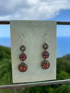 Firefly - La Dolce Vita 3-Tier Earrings (Padparadscha)