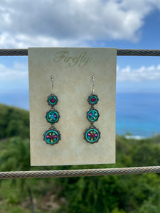 Firefly - La Dolce Vita 3-Tier Earrings (Indicolite)